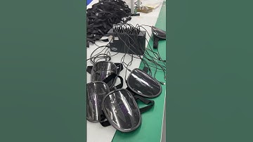 These luminous masks are undergoing charging and lighting tests #factory #led #flash