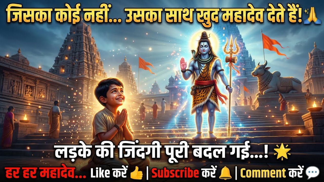 “जिसका कोई नहीं… उसका साथ खुद महादेव देते हैं! | Emotional Mahadev Story | हर हर महादेव 🙏✨”