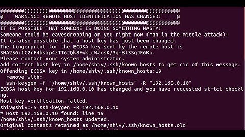 How to Fix Warning Remote Host Identification Has Changed