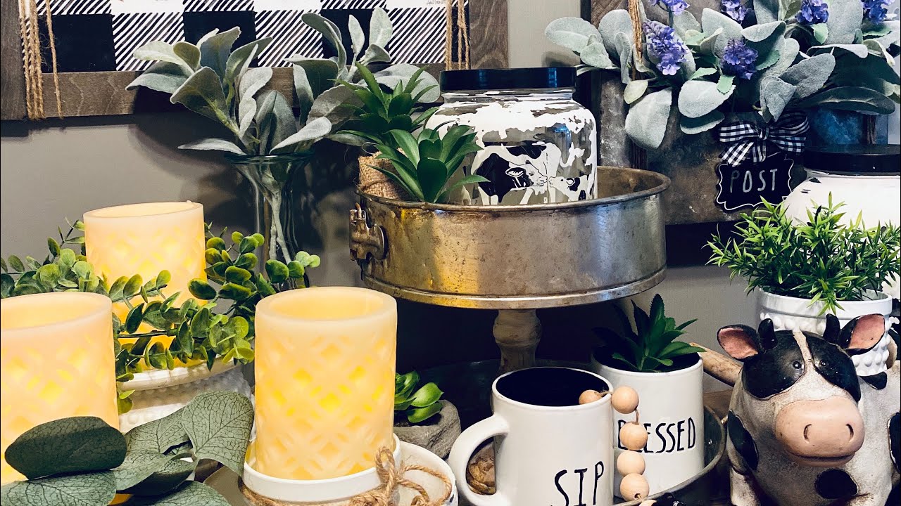 Farmhouse home decor , dollar tree , dollar general and thrifted