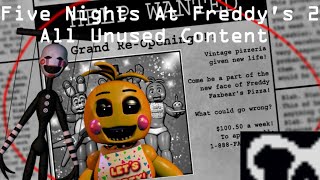 Five Nights At Freddys 2 All Unsued Content
