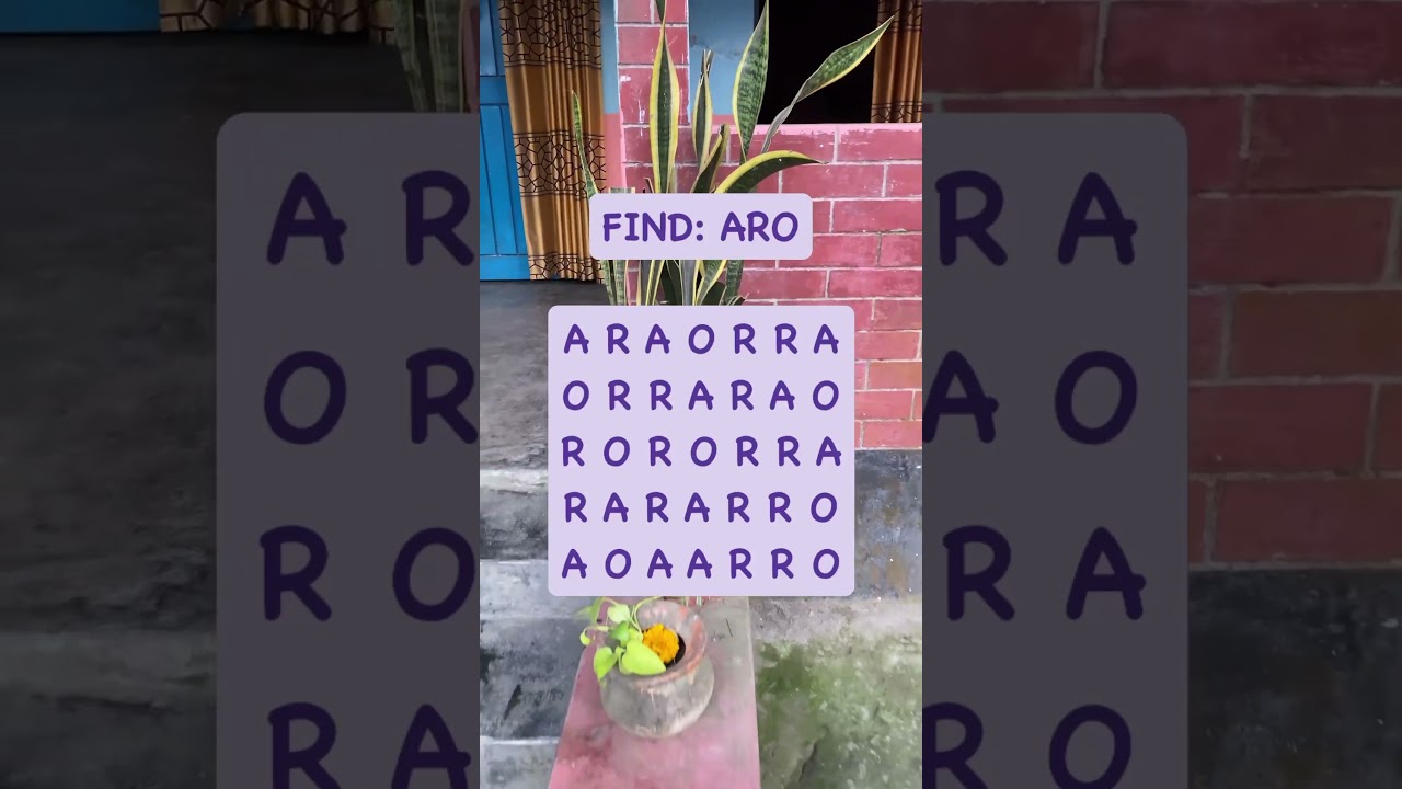 Observation Visual Test: 5 Seconds For You To Spot ARO. Try Your Skills!  