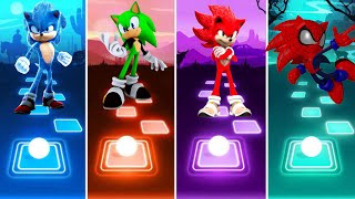 Sonic The Hedgehog 🆚 Green Sonic 🆚 Red Sonic Hedgehog 🆚 Spider Sonic Who Is Win ✅◀️