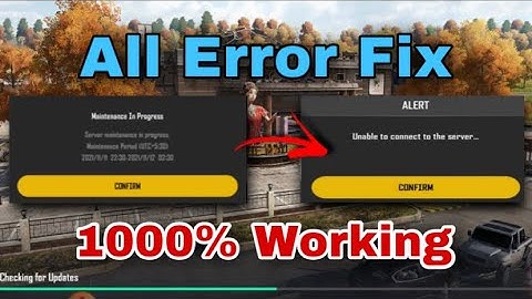 All Error Fix 100%🔥 maintenance in progress pubg new state | pubg new state server problem
