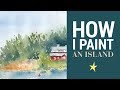 Peindre un île à l'aquarelle