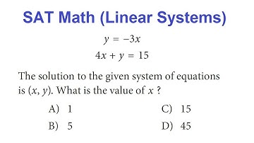 SAT Math (Linear Systems)