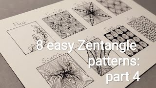 8 easy Zentangle patterns for beginners:   part 3