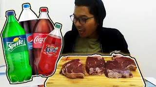 EXPERIMENT 24 Hours Marinated Steak With Soda (Fanta, Sprite, Pepsi and Coca Cola)