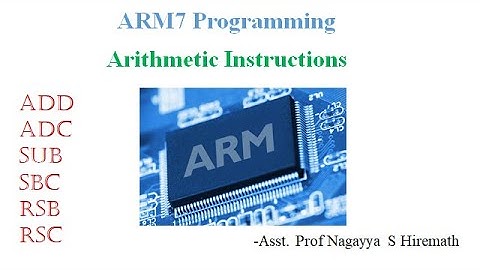 ARM7 Arithmetic Instructions & MOV |VTU| |ECE| |CSE| |Engineering|