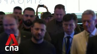 Ukrainian President Volodymyr Zelenskyy arrives in Singapore for Shangri-La Dialogue