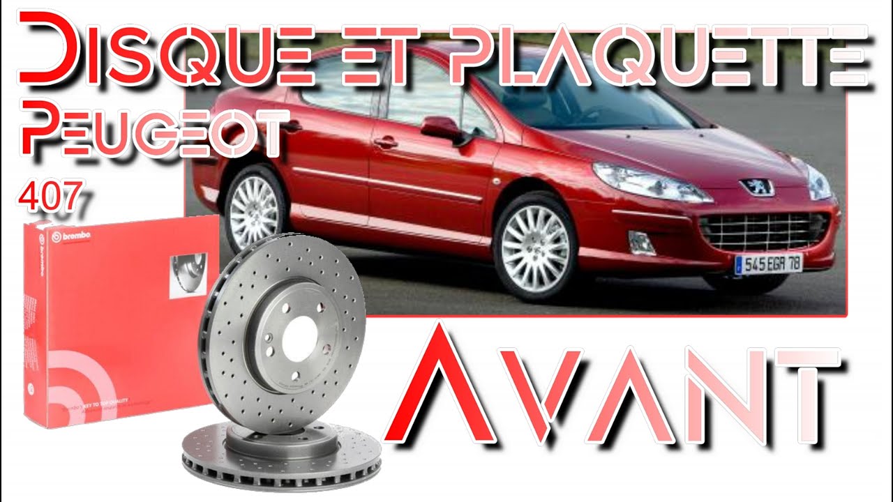 🔧 Disques et plaquettes de frein avant sur Peugeot 407/Citroën C5🛠🗜 -  YouTube