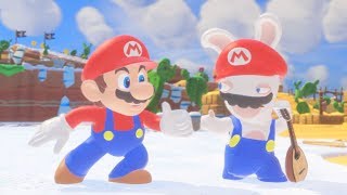 Mario + Rabbids Kingdom Battle - New Hero Unlocked Rabbid Mario Defeat MidBosses Blizzy & Sandy