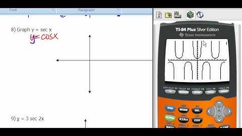 4.6 #4 Secant and Cosecant Parent Functions