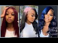 Quick Weave Compilation | Glue in Hair Bundle Tutorial 2022