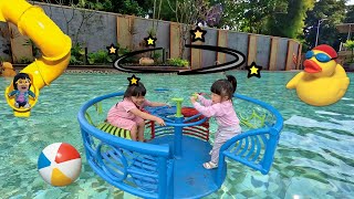 Berenang dan Main Perosotan Air  Puter Sampai Pusing Permainan Anak Mainan