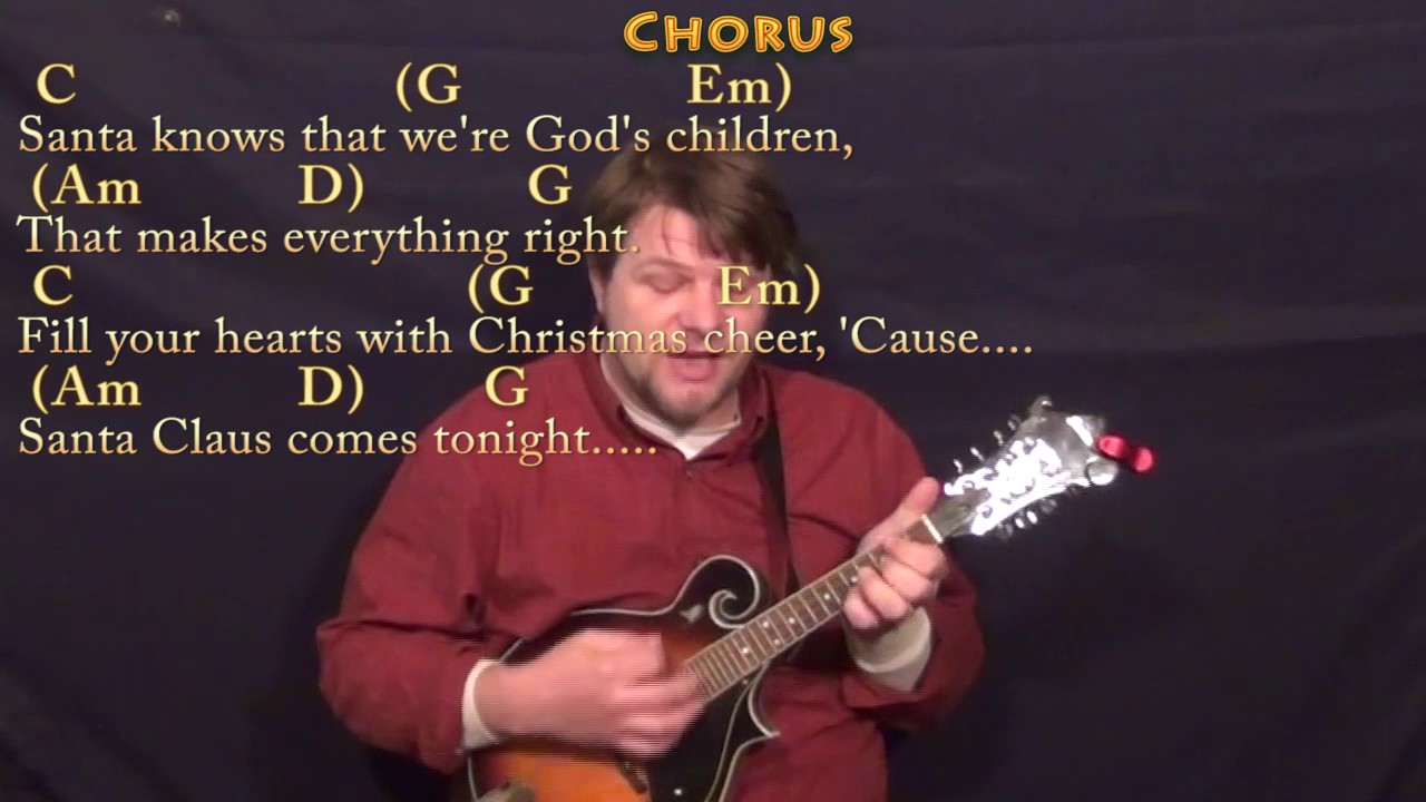 Here Comes Santa Claus Christmas Mandolin Cover Lesson In G With Here comes santa claus christmas mandolin cover lesson in g with