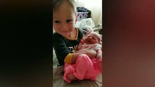 Legendary Moments When Kids Meet Newborn Babies   Funny Baby Siblings