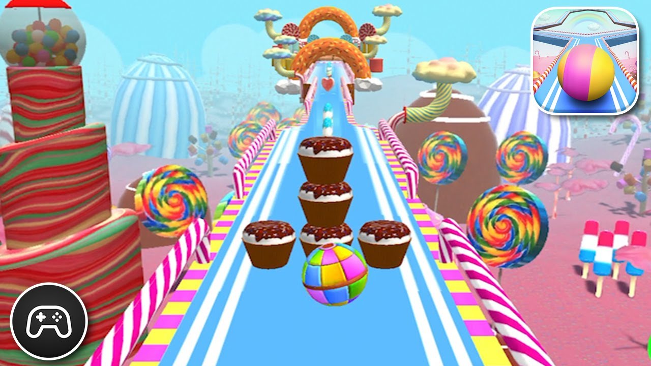 Candy Ball Run - Gameplay Walkthrough Part 1 - Basic Game Levels 1-4 (iPad Gameplay HD)