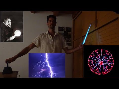 Giocare a fare Tesla con una lampada al plasma - YouTube