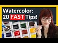 Watercolor Beginner Tutorial (20 FAST Tips!)