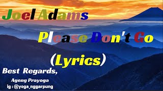 Joel Adams - Please Don't Go (Lyrics)