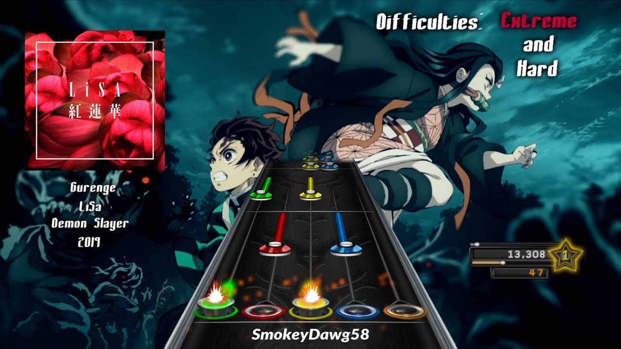 Guitar Flash Custom GH3 Song OR Anime Song - Song : Gurenge - LiSA