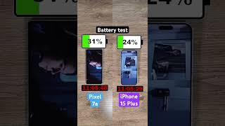 Google Pixel 7a vs iPhone 15 Plus battery test