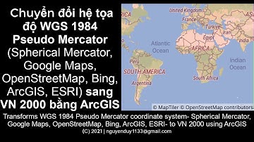 [ArcGIS] Chuyển đổi hệ WGS 1984 Pseudo Mercator sang VN 2000 (Transforms Pseudo Mercator to VN 2000)