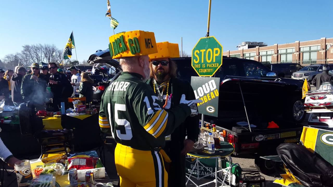 Green Bay Packers LOT 1 tailgating at Lambeau Field GO PACK GO - YouTube