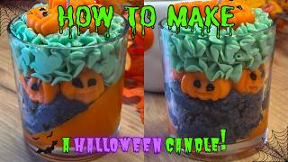 I made a SPOOKY HALLOWEEN candle 🎃👻 #halloween
