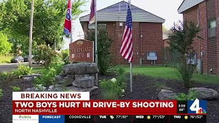 Two boys hurt in drive-by shooting
