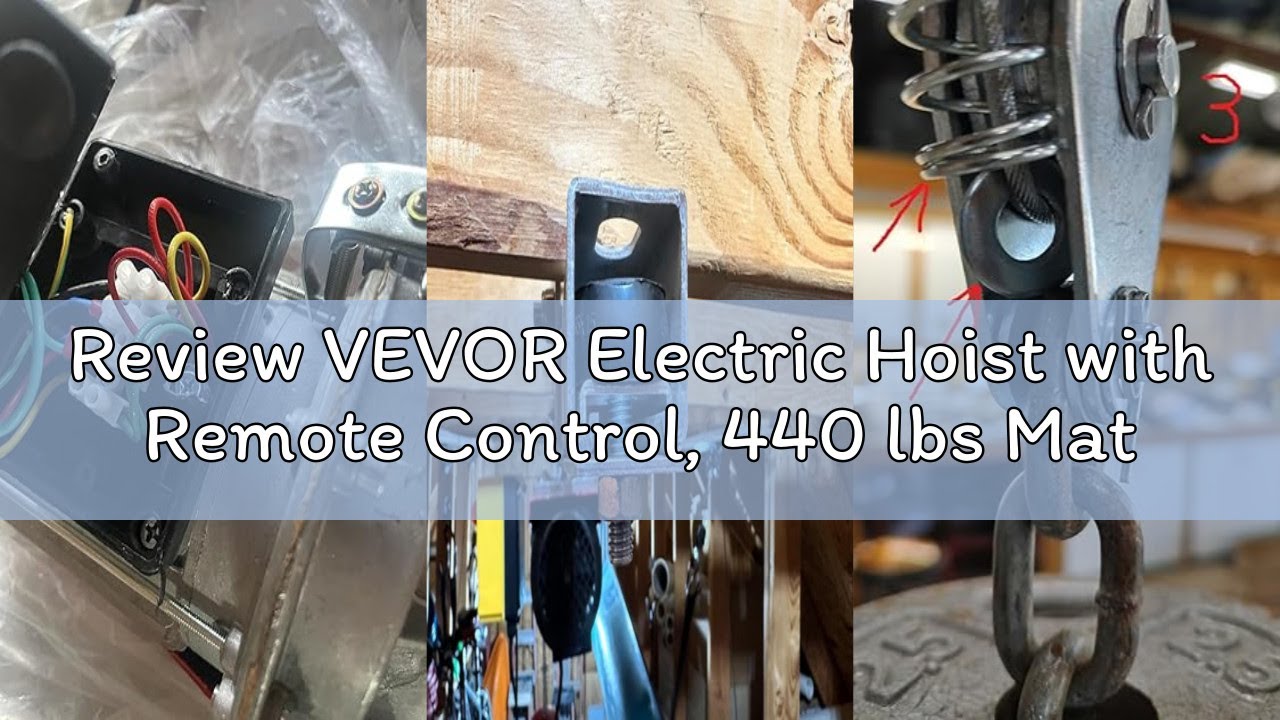 Review VEVOR Electric Hoist with Remote Control, 440 lbs Material Handling Tool, 110V Electric Hoist