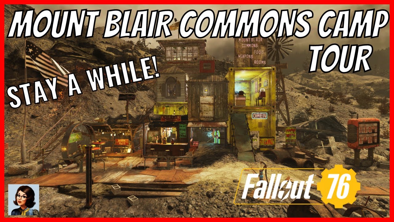 FALLOUT 76 Mount Blair Commons Camp Tour | A Rest Stop Near Welch - YouTube