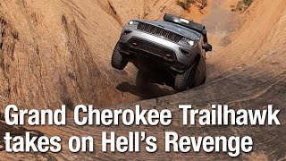 Jeep Grand Cherokee Trailhawk on Hell's Revenge Trail Moab - Expedition Utah Part 3