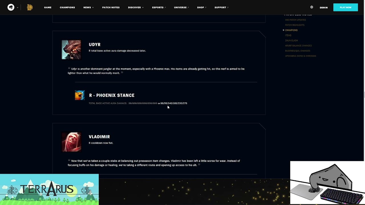 Patch 11.3 Rundown - GORE DRINKER NERF - League of Legends - Terrarus