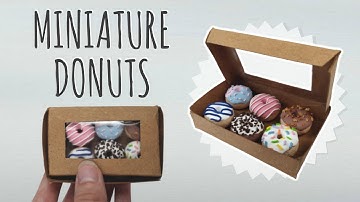 Easy Miniature Donuts | Mini Donut Box | Polymer Clay Tutorial