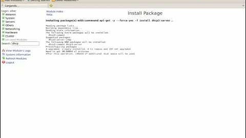 Instalando DHCP desde webmin