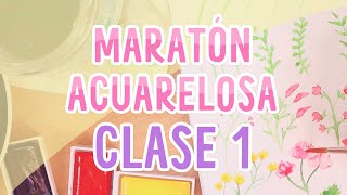 Maratón acuarelosa! CLASE 1  | TUTORIAL acuarela para principiantes | Piyoasdf | #maratonacuarelosa