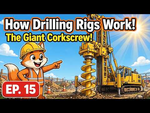 How Drilling Rigs Work! | Learn with Poppy — Construction Vehicles for Kids
