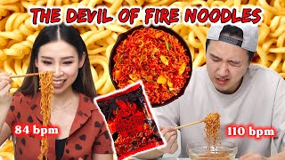 We Tried The Spiciest Noodles in Korea *whilst wearing a heart rate monitor* 🔥