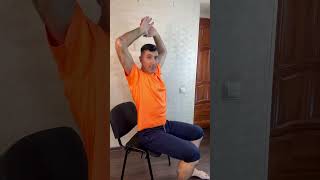 Убрать большой живот сидя на стуле можно с помощью 3-х простых упражнений 👍 #фитнес #упражнения