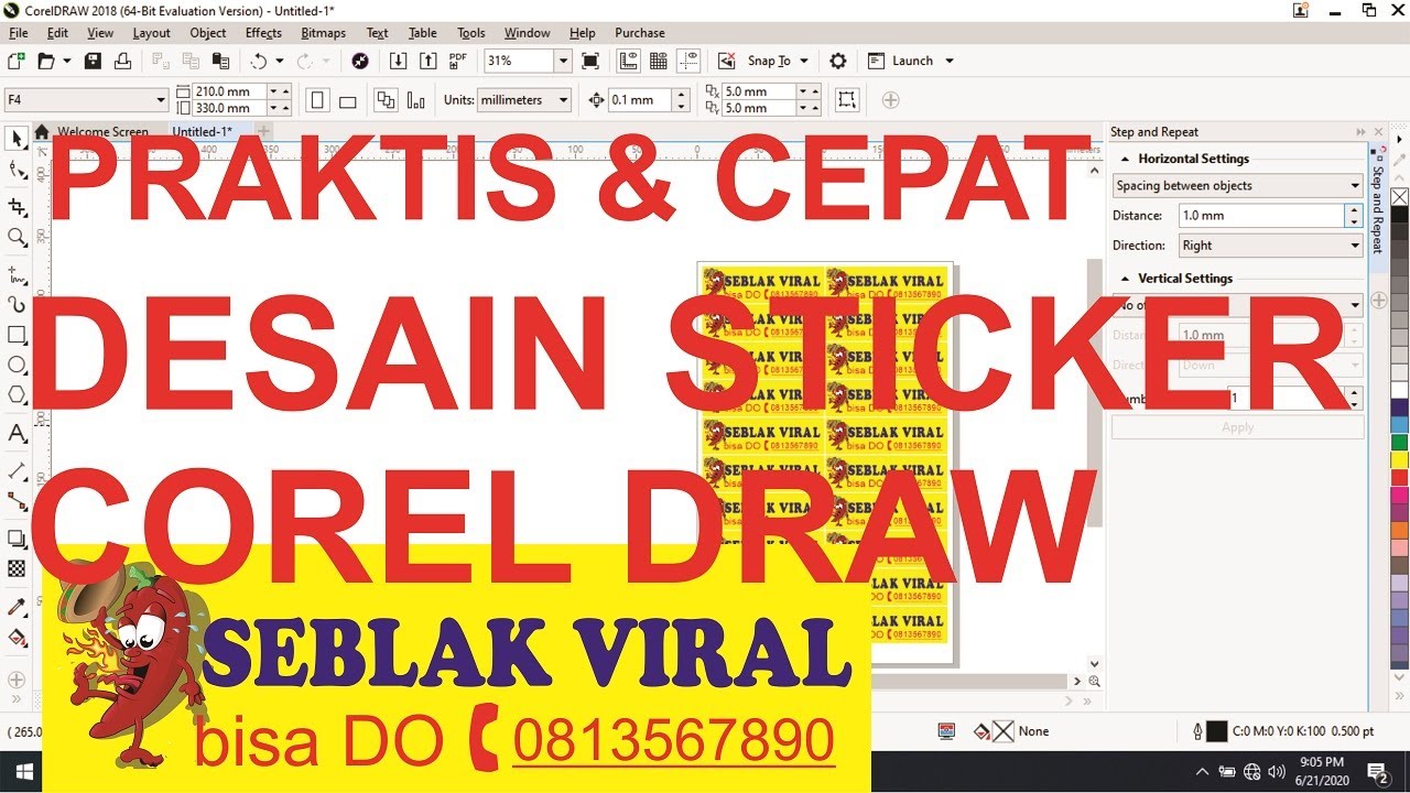 Tutorial Membuat  Desain  Sticker Menggunakan Corel Draw  