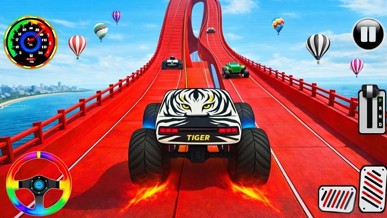 Monster Truck Mega Ramp Extreme Racing - Mega Ramp Monster Truck Racing - Android Gameplay