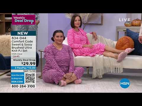 Comfort Code Sweet   Sassy 2piece Brushed Ultra Knit PJ ...