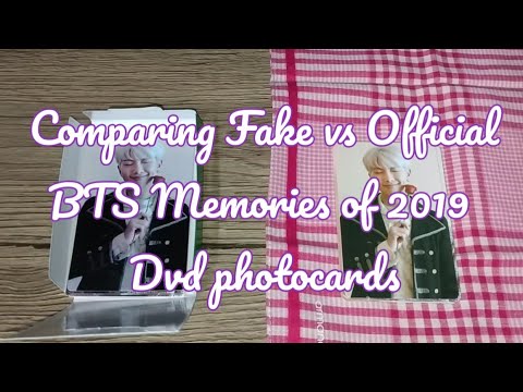 Comparison Guide 21 | Fake Vs. Official Bts Memories Of 2019 Dvd Photocards