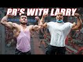 BENCH PR&#39;S + ARM WRESTLING W/ LARRY WHEELS