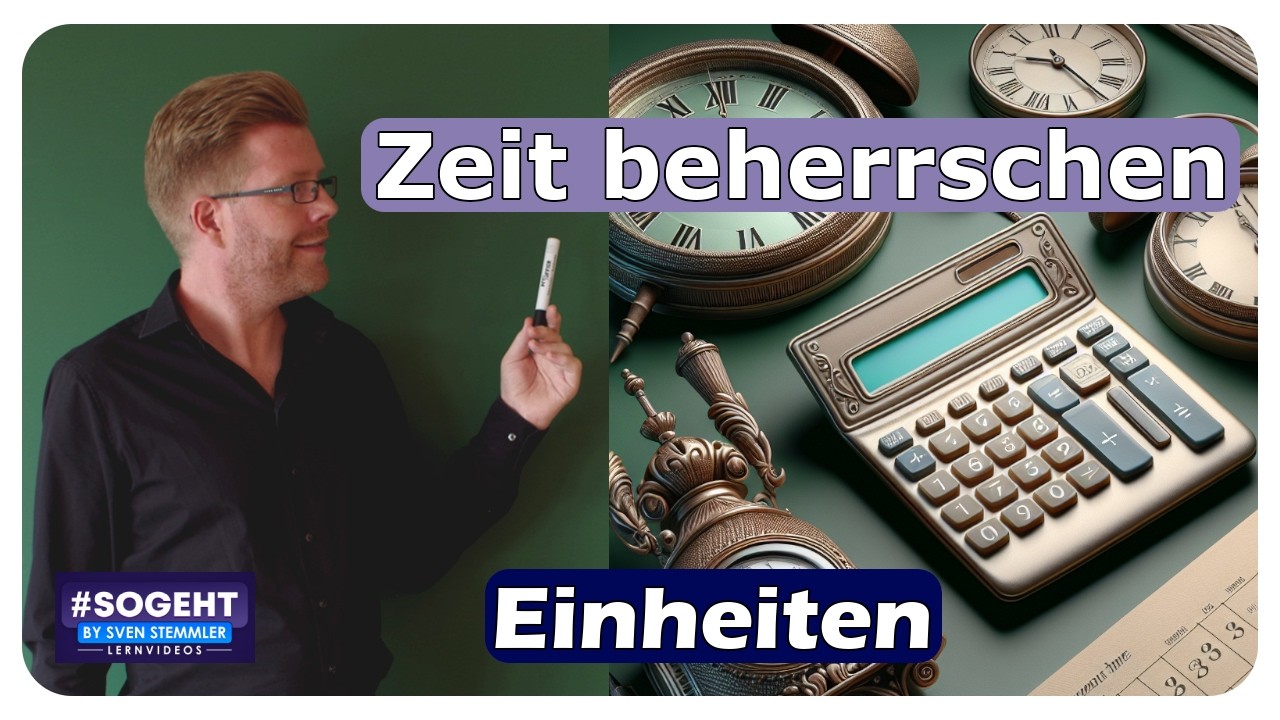 Vorschaubild zum Lernvideo "Zeit in der Mathematik: Umrechnung von Jahr, Monat, Stunde, Minute und Sekunde"