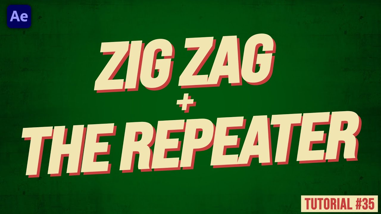 After Effects ZIGZAG & THE REPEATER | Adobe Tutorial - YouTube