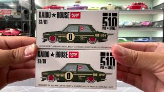 Mini GT X Kaido House Jun Imai Datsun 510 Pro Street OG Green Regular & Chase Version Diecast 1/64
