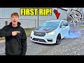 Hellcat Swapped Mini Van First Test Drive 